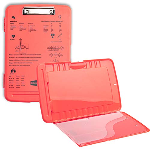 Bedside Warrior Nursing Clipboard with Storage - Pockets for CAREPLAN Material and Compartment for Nurse Supplies and Accessories! Absolutely Perfect Clipboard for Nursing Students.