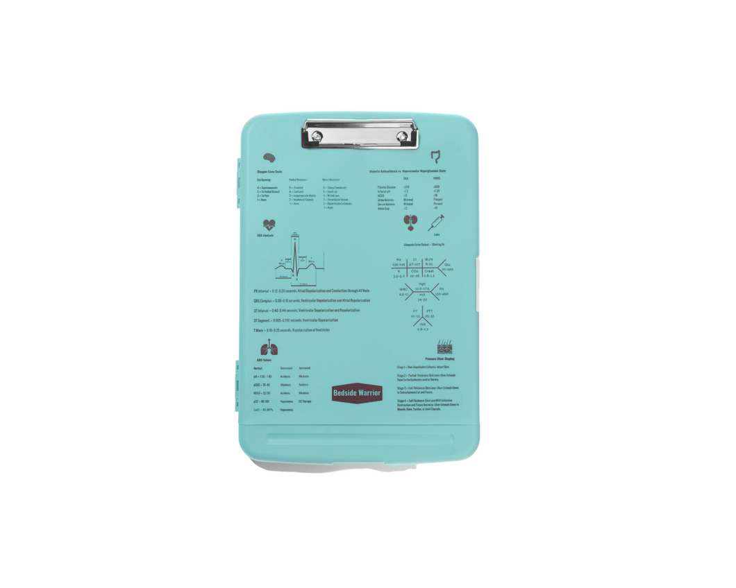 Products ULTRA PREMIUM NURSING STORAGE CLIPBOARD (Sea Foam)